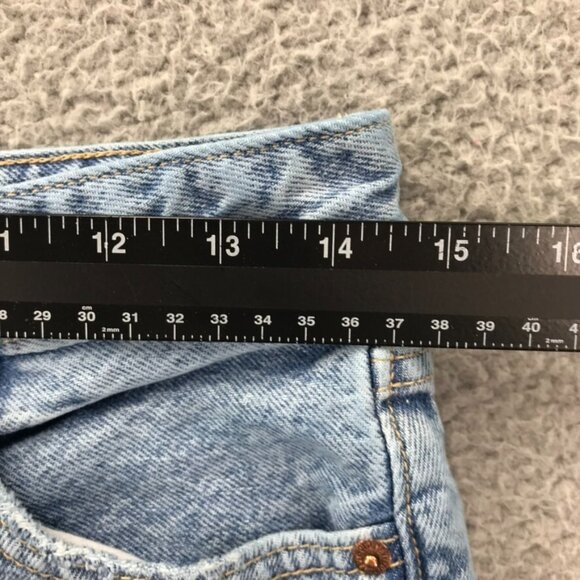 OLD NAVY Womens Size 2 Mid Rise Light Distressed Denim Cut Off Mini Jean Skirt - Picture 9 of 12